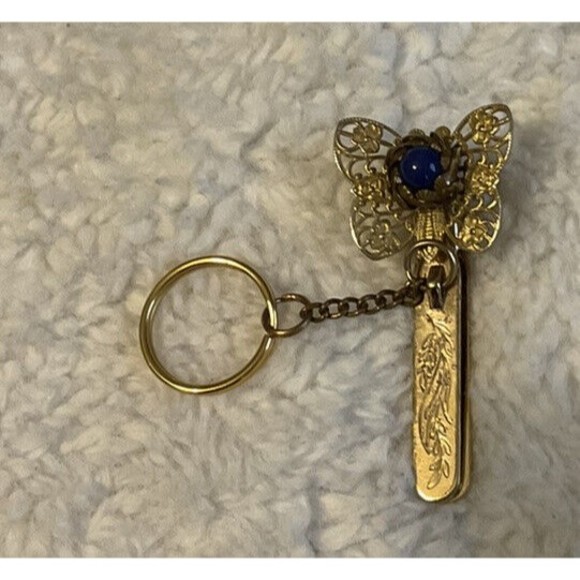 Vintage 1950’s Blue Stone Butterfly Key Finder. In Excellent Condition. - Picture 2 of 5